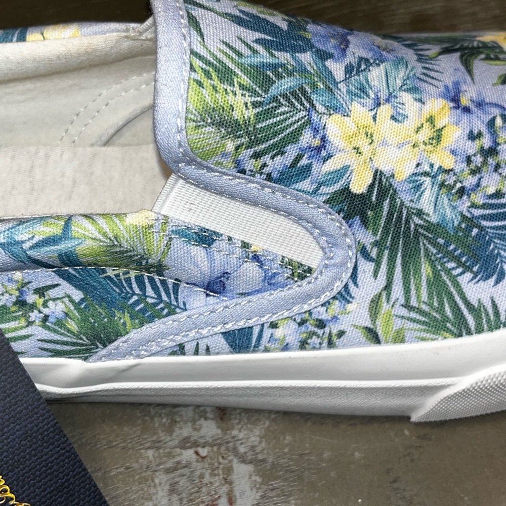 Tommy Bahama Blue Yellow Floral Slip On Ferris Sneakers Women’s 9 NWOB Canvas - Picture 6 of 8